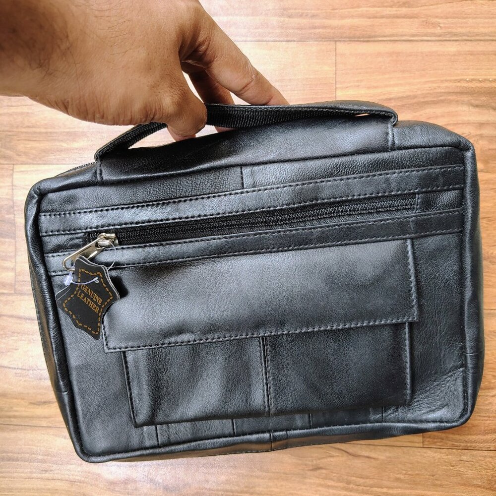 Genuine Leather Bible Organizer Book Cover for Unisex